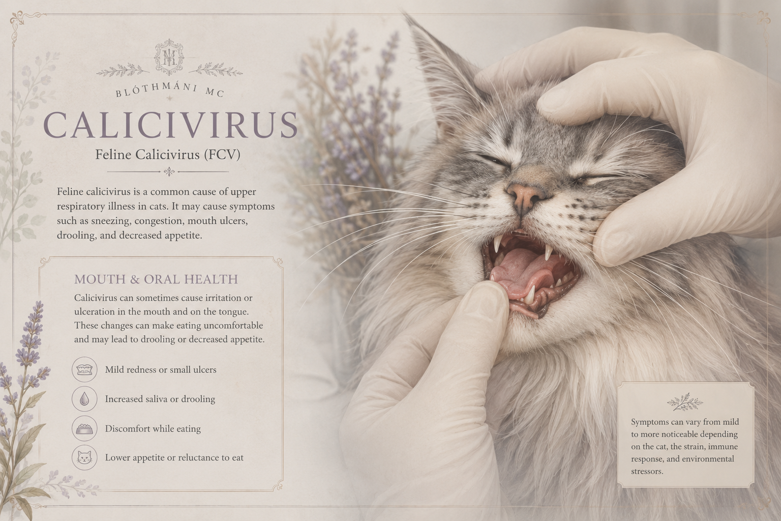 Calicivirus educational illustration