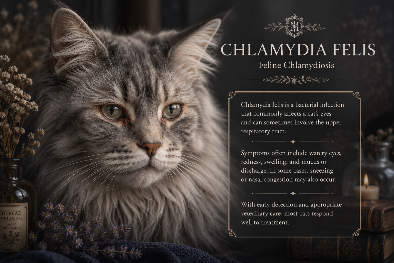 Chlamydia felis educational illustration